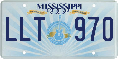 MS license plate LLT970