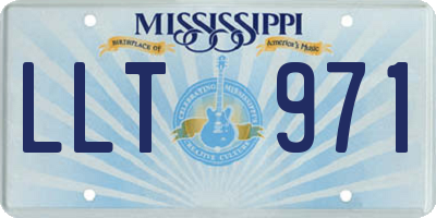 MS license plate LLT971