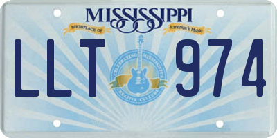 MS license plate LLT974