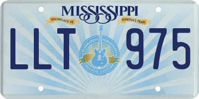 MS license plate LLT975