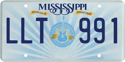 MS license plate LLT991