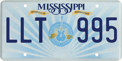 MS license plate LLT995
