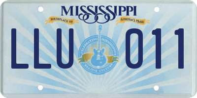MS license plate LLU011