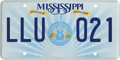 MS license plate LLU021