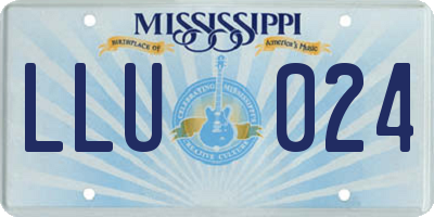 MS license plate LLU024