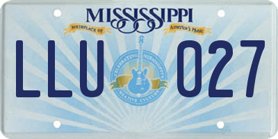 MS license plate LLU027
