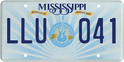 MS license plate LLU041