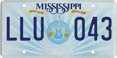 MS license plate LLU043