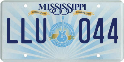 MS license plate LLU044
