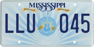 MS license plate LLU045