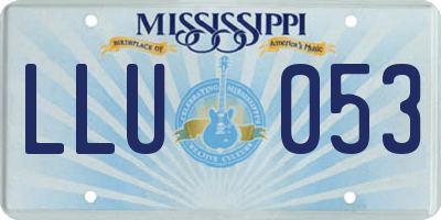 MS license plate LLU053