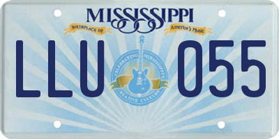 MS license plate LLU055