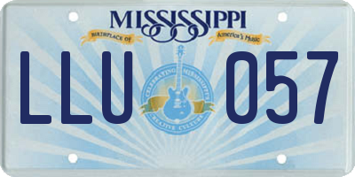 MS license plate LLU057
