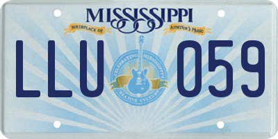 MS license plate LLU059
