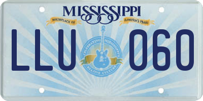 MS license plate LLU060