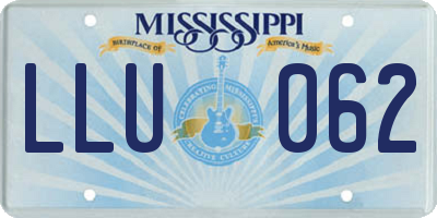 MS license plate LLU062