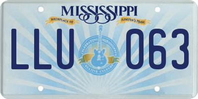 MS license plate LLU063
