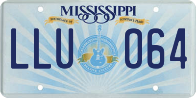MS license plate LLU064