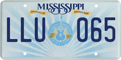 MS license plate LLU065