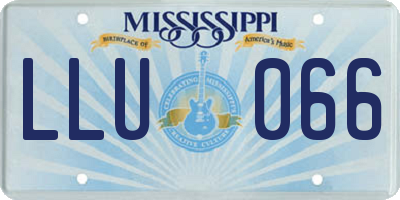 MS license plate LLU066