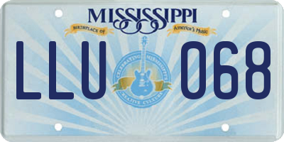 MS license plate LLU068