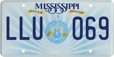 MS license plate LLU069