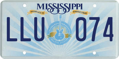MS license plate LLU074