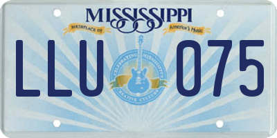 MS license plate LLU075