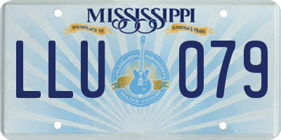 MS license plate LLU079