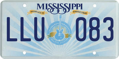 MS license plate LLU083