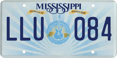 MS license plate LLU084