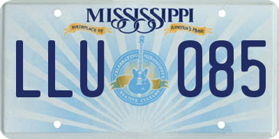 MS license plate LLU085