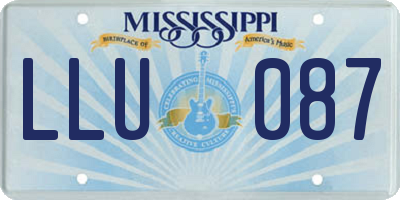MS license plate LLU087