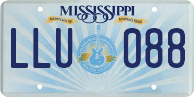MS license plate LLU088