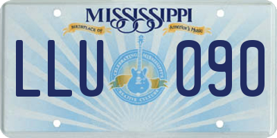 MS license plate LLU090