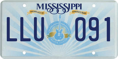 MS license plate LLU091