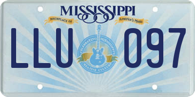 MS license plate LLU097
