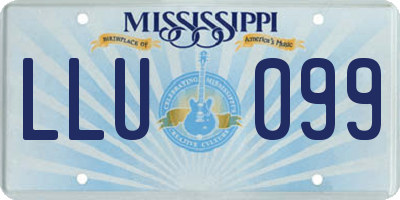 MS license plate LLU099