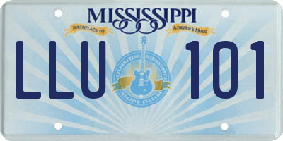 MS license plate LLU101
