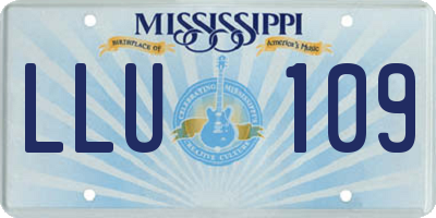MS license plate LLU109