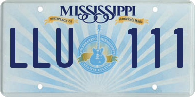 MS license plate LLU111