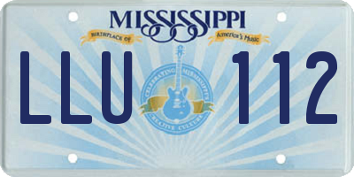 MS license plate LLU112