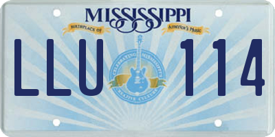 MS license plate LLU114
