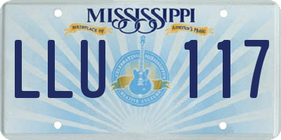 MS license plate LLU117