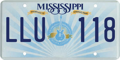 MS license plate LLU118