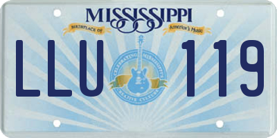 MS license plate LLU119