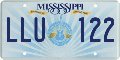 MS license plate LLU122