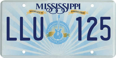 MS license plate LLU125