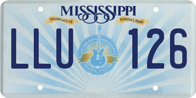 MS license plate LLU126
