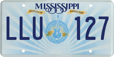 MS license plate LLU127